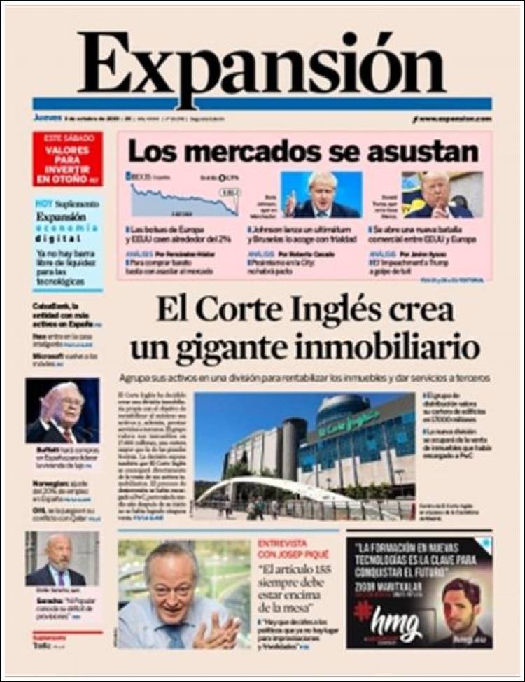 Portada de Expansión (Espa&ntilde;a)