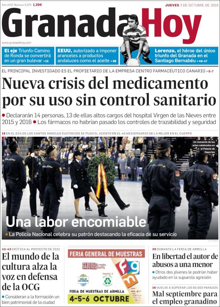 Portada de Granada Hoy (Espa&ntilde;a)