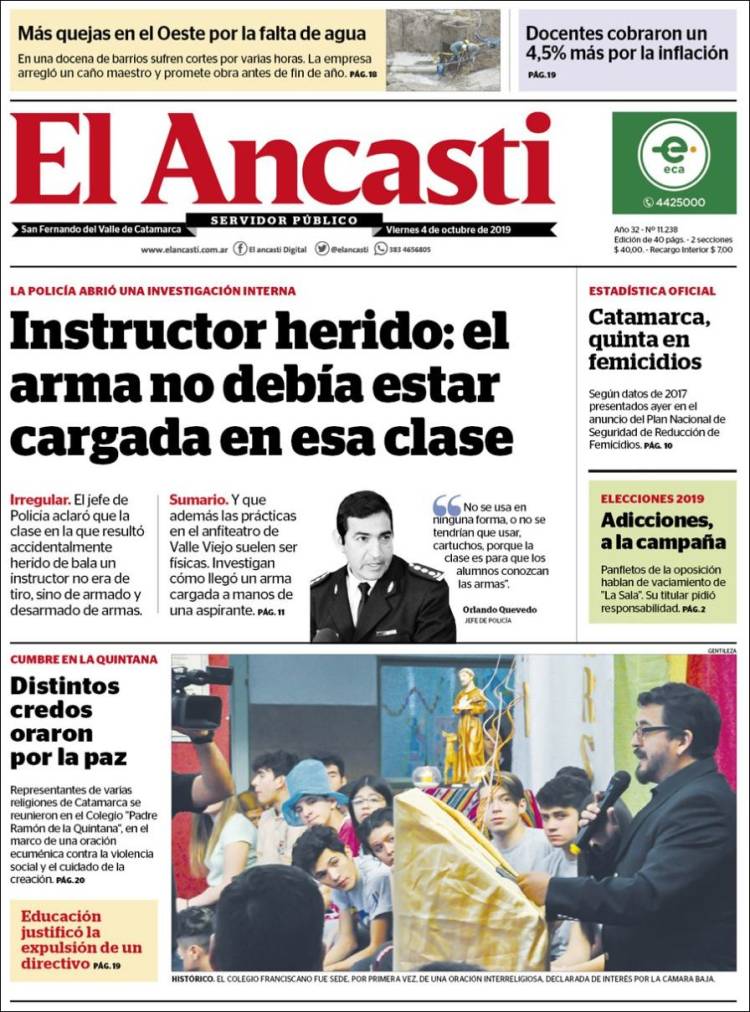 Portada de El Ancasti (Argentina)