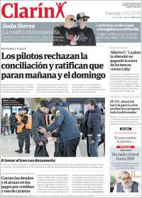 Portada de Clarín (Argentina)