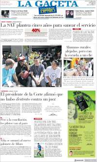 Portada de La Gaceta (Argentina)