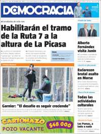 Portada de Diario Democracia (Argentina)