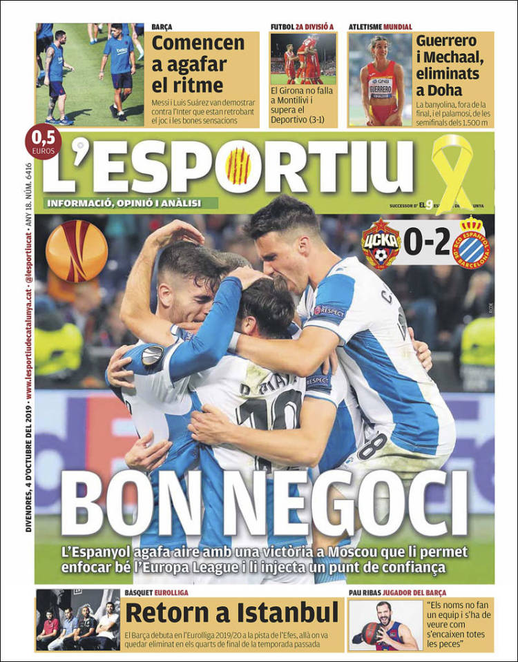 Portada de L'Esportiu (Spain)