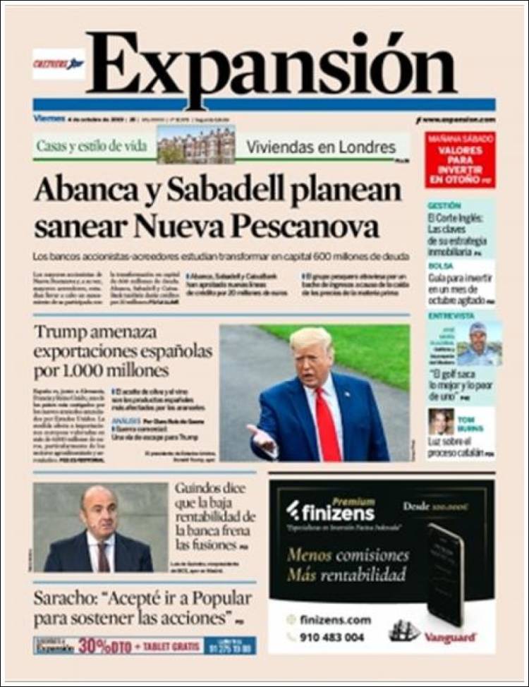 Portada de Expansión (Espa&ntilde;a)