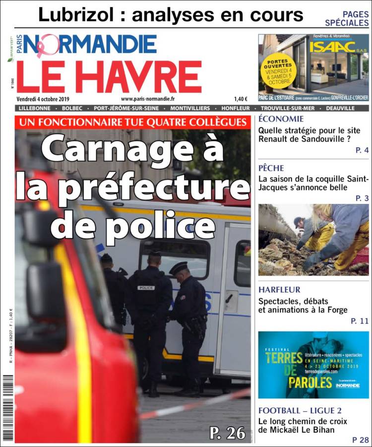 Portada de Le Havre Libre (Francia)