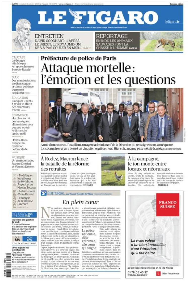 Portada de Le Figaro (Francia)