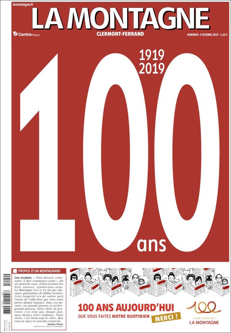 Portada de La Montagne (Francia)