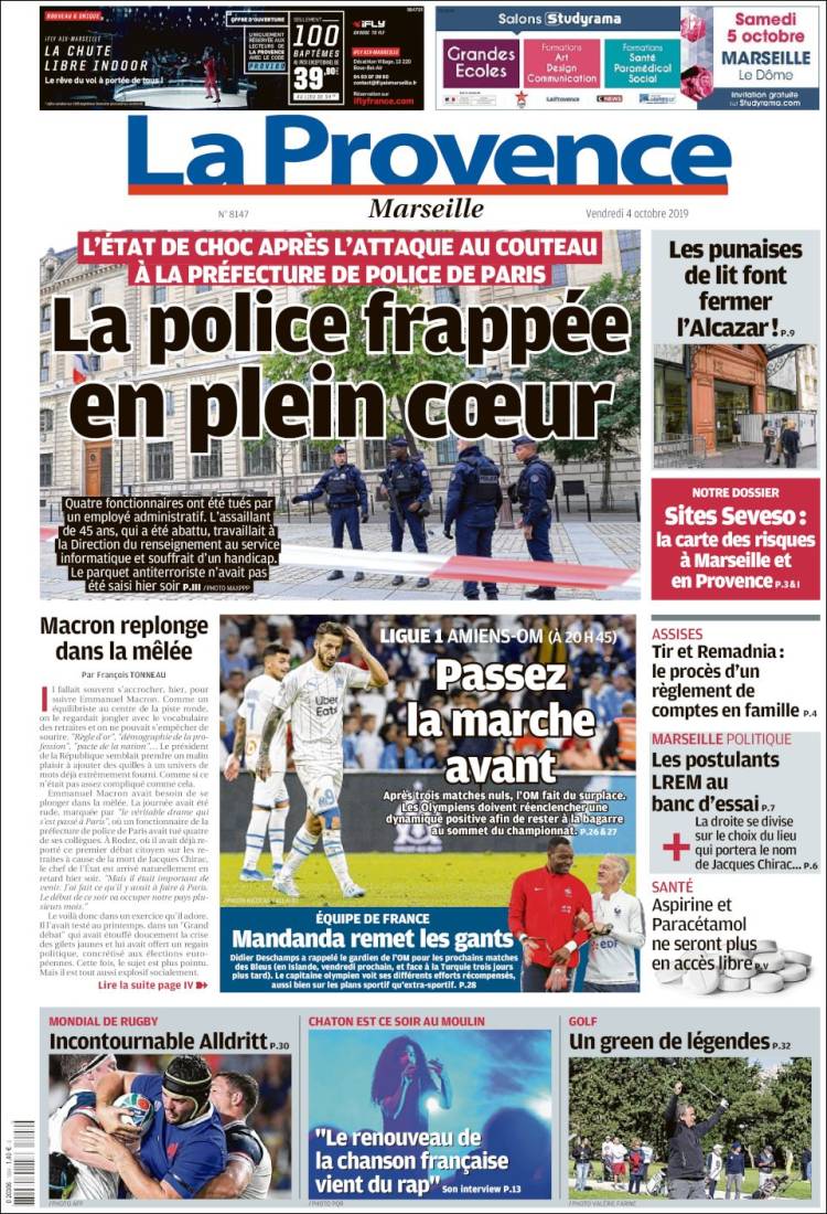 Portada de La Provence (Francia)