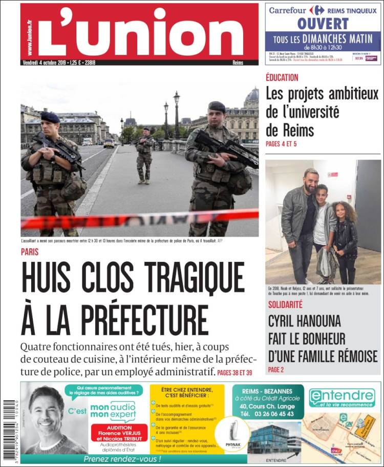 Portada de L'Union (Francia)