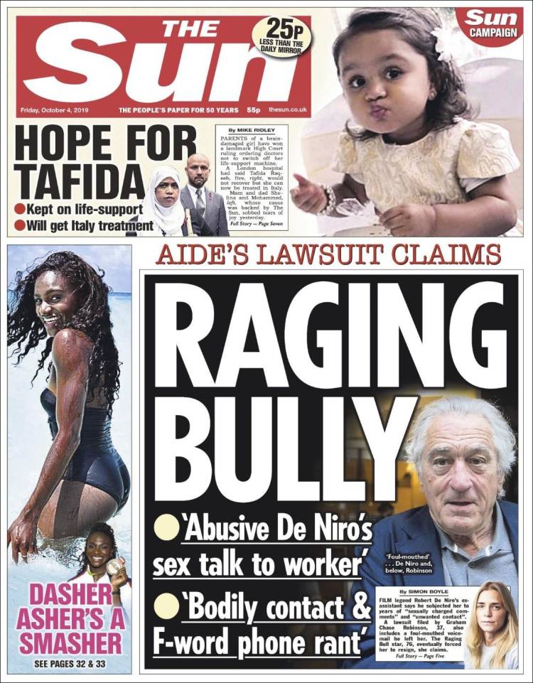 Portada de The Sun (Reino Unido)