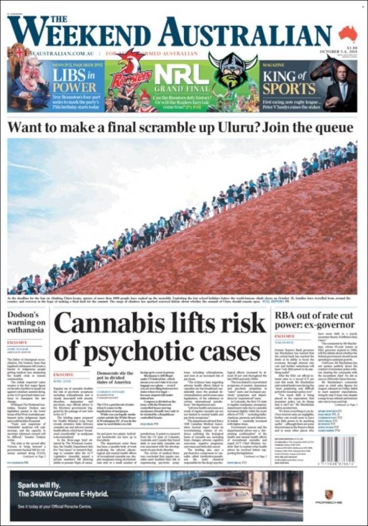 Portada de The Australian (Australia)