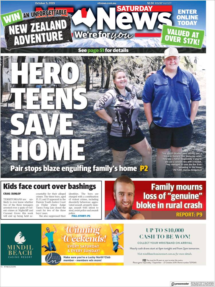 Portada de Northern Territory News (Australia)