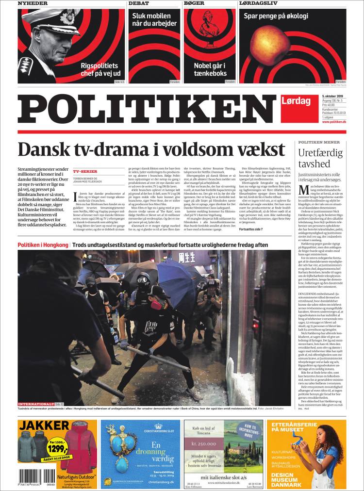 Portada de Politiken (Dinamarca)