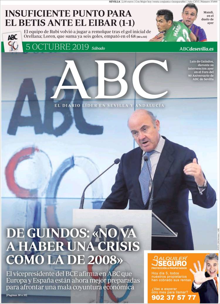 Portada de ABC - Sevilla (España)