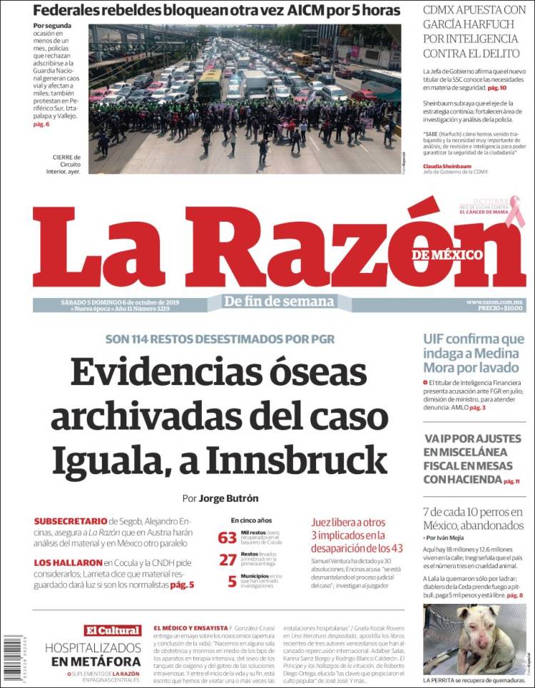 Portada de La Razón (México)