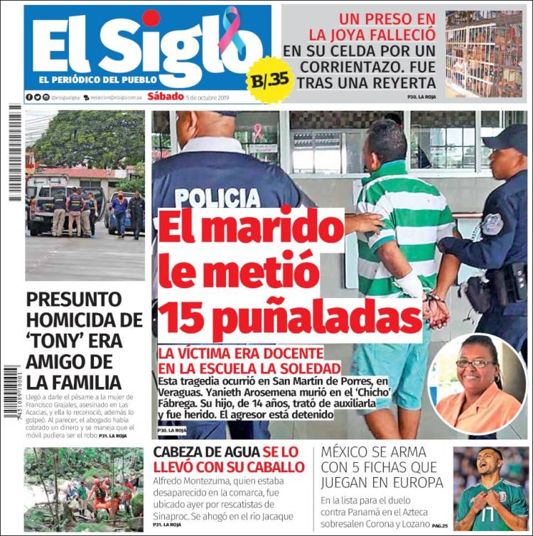 Portada de El Siglo (Panam&aacute;)