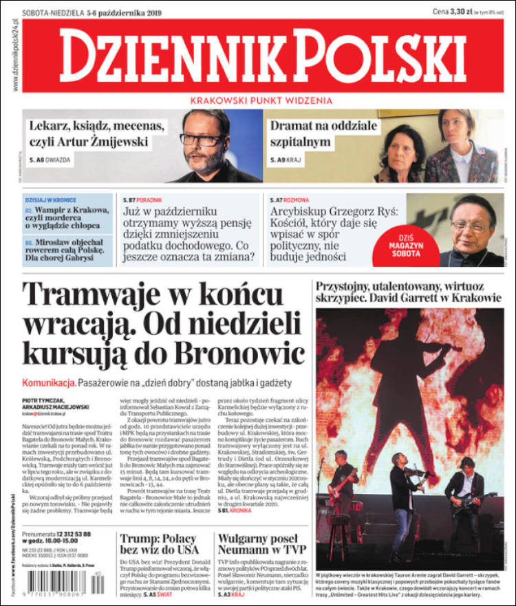 Portada de Dziennik (Polonia)