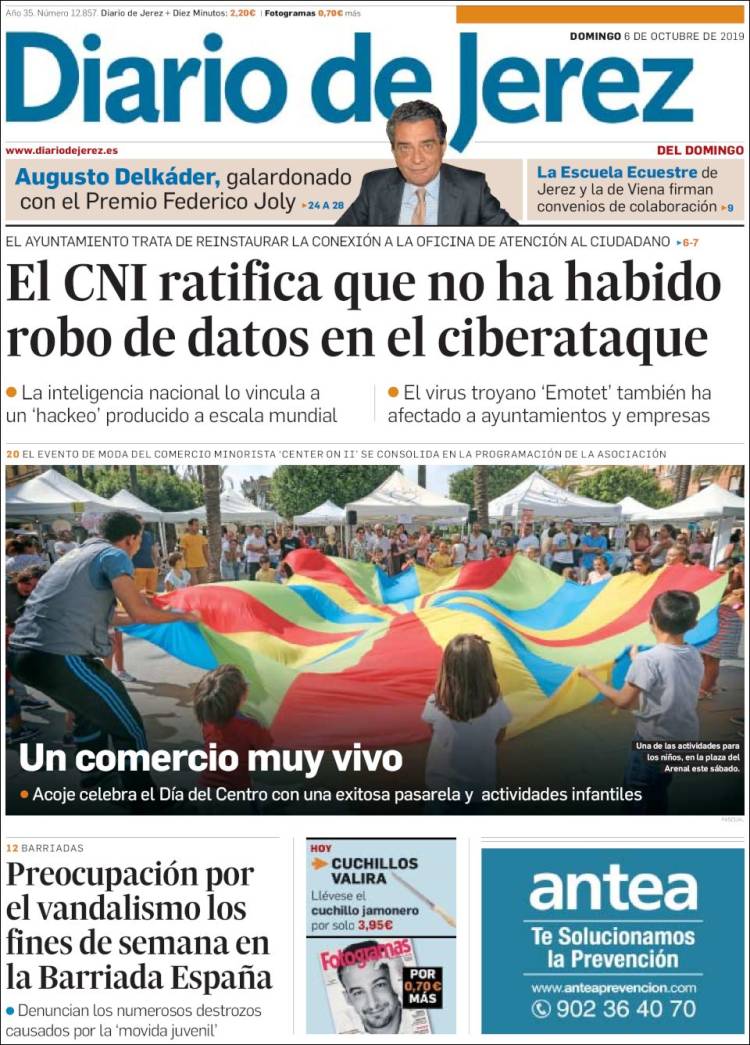 Portada de Diario de Jerez (España)