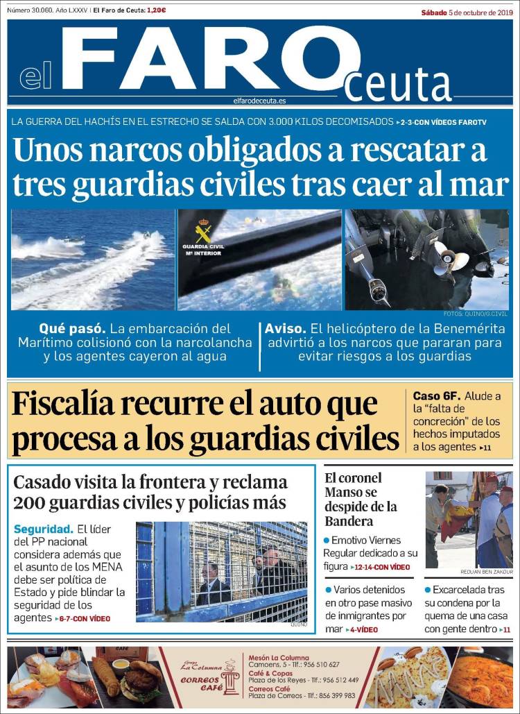 Portada de El Faro de Ceuta (España)