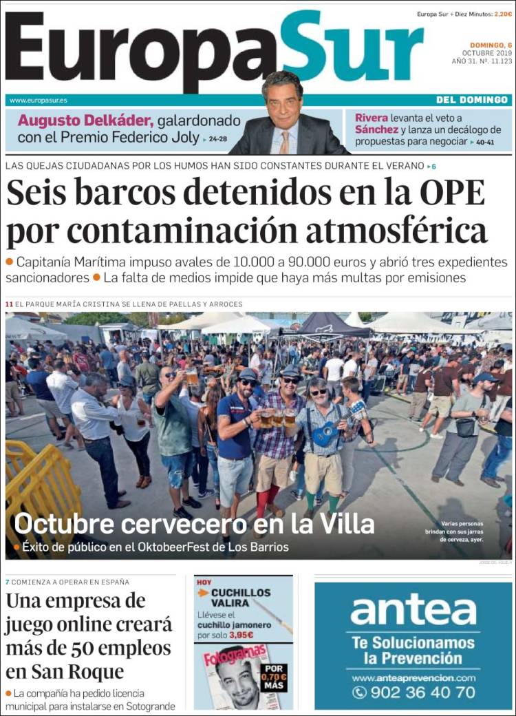 Portada de Europa Sur (España)