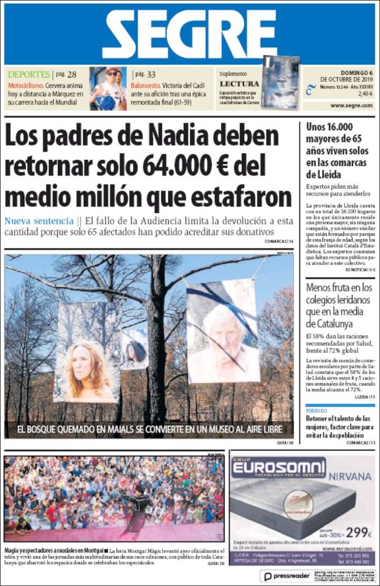 Portada de Segre  (España)