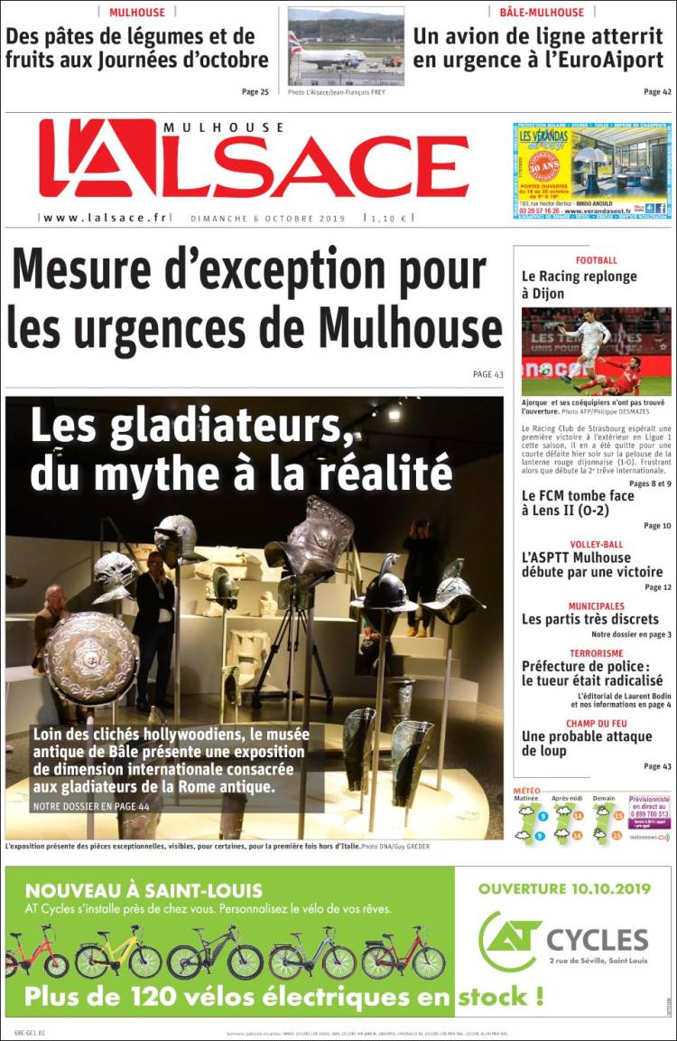 Portada de Journal L'Alsace (France)