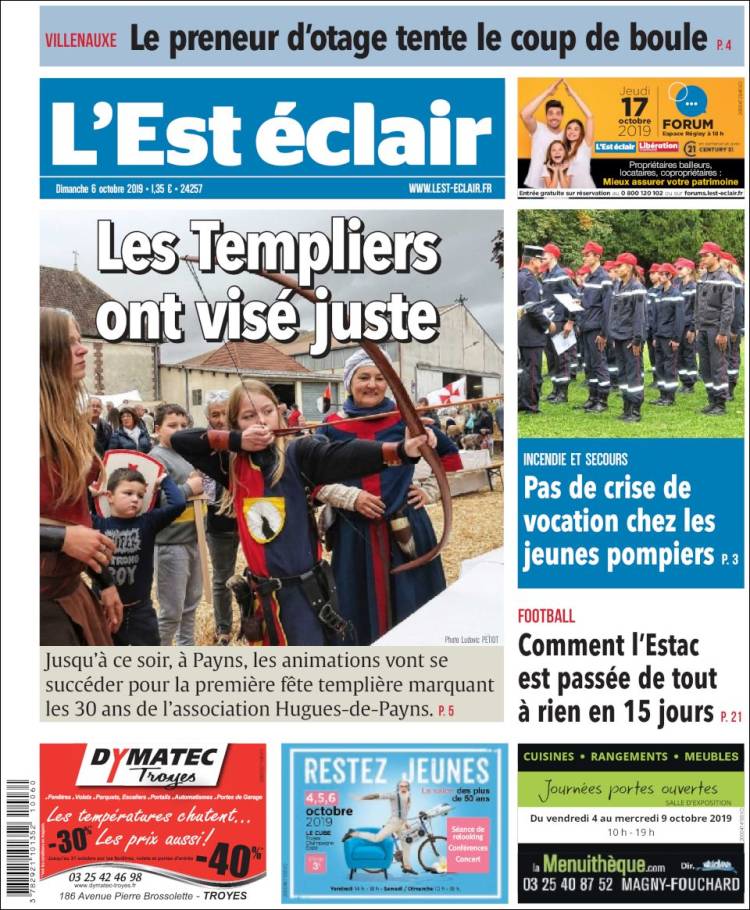 Portada de L'Est Eclair (France)