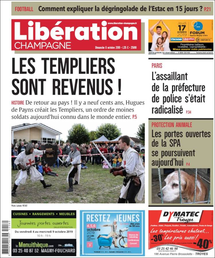 Portada de Libération Champagne (Francia)