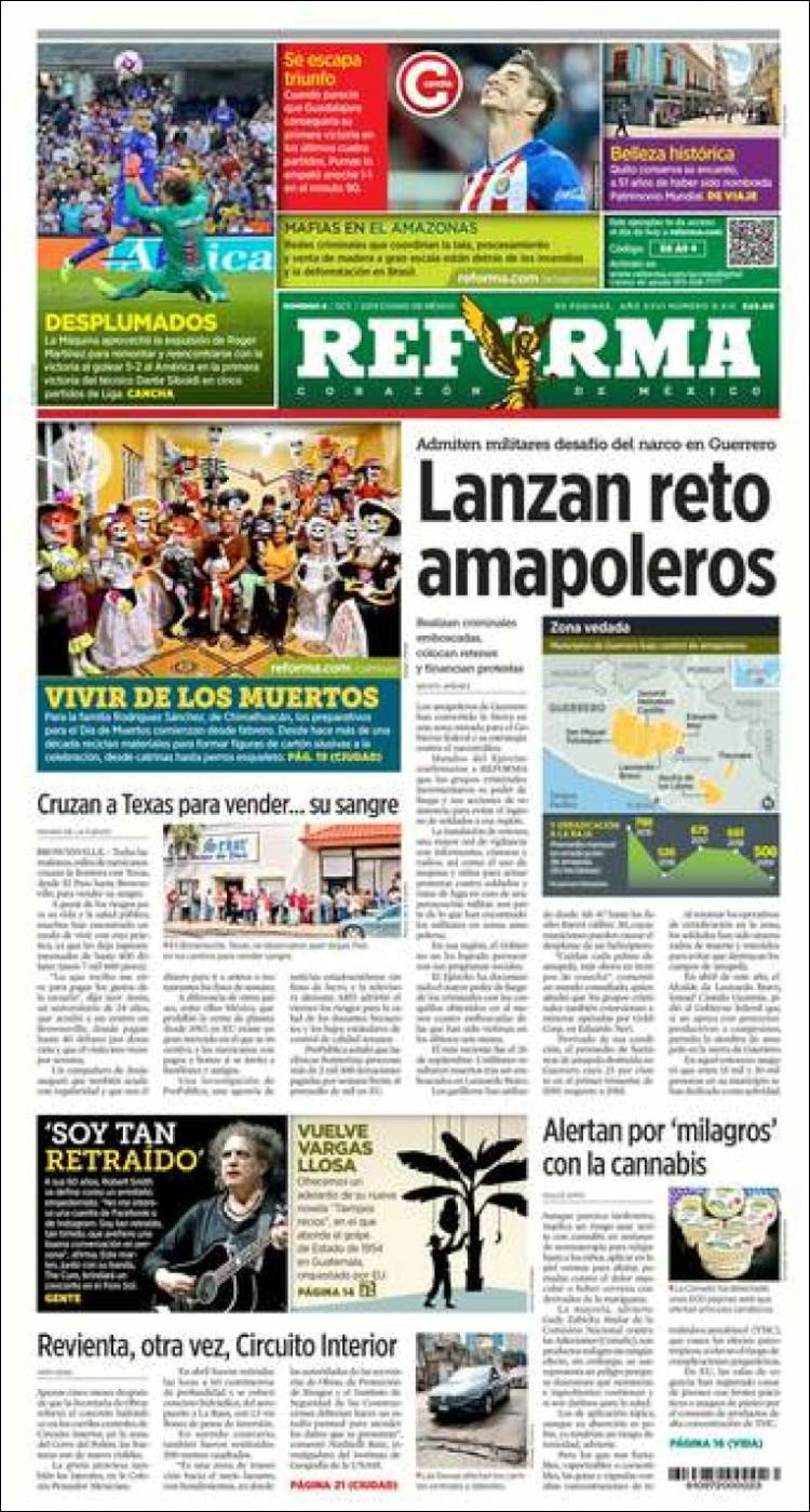 Portada de Reforma (México)