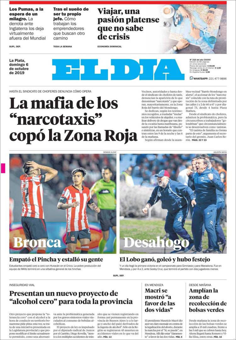 Portada de El Día de la Plata (Argentina)