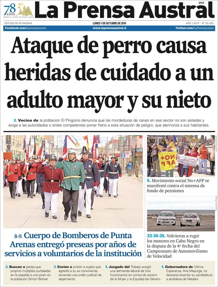 Portada de El Magallanes (Chile)