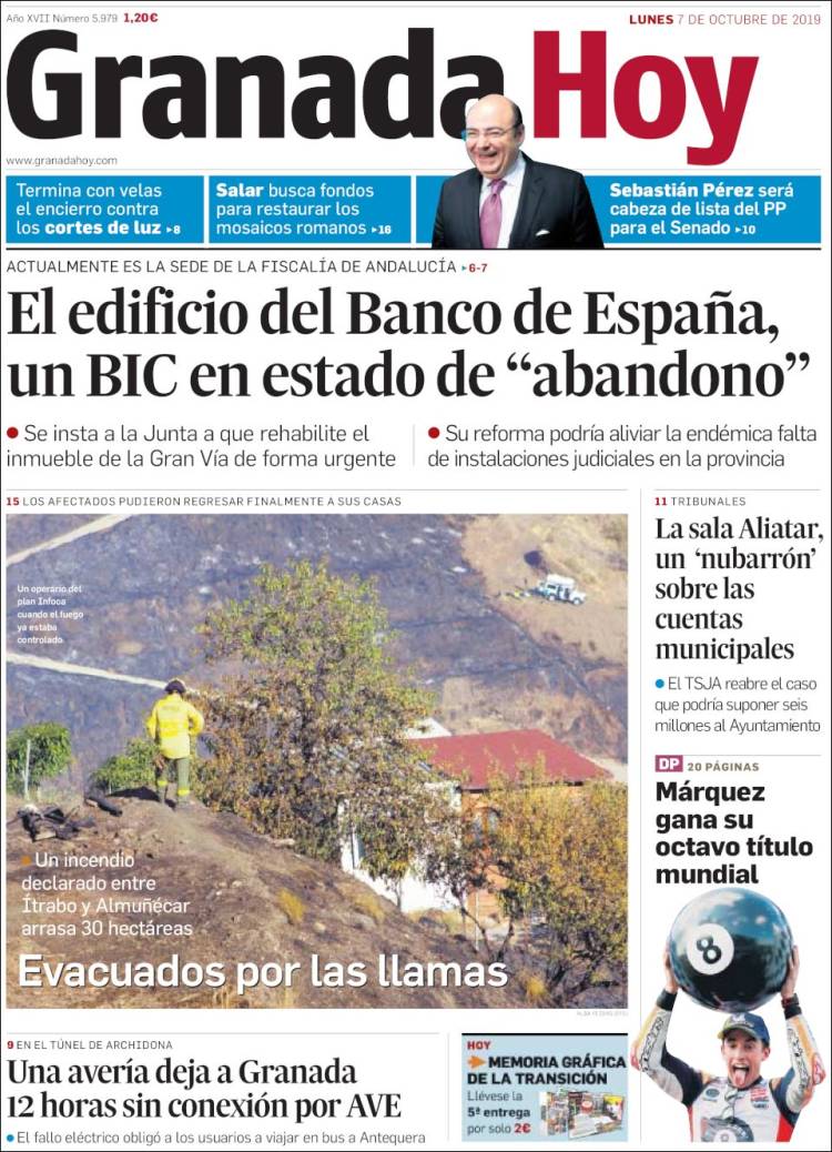 Portada de Granada Hoy (España)