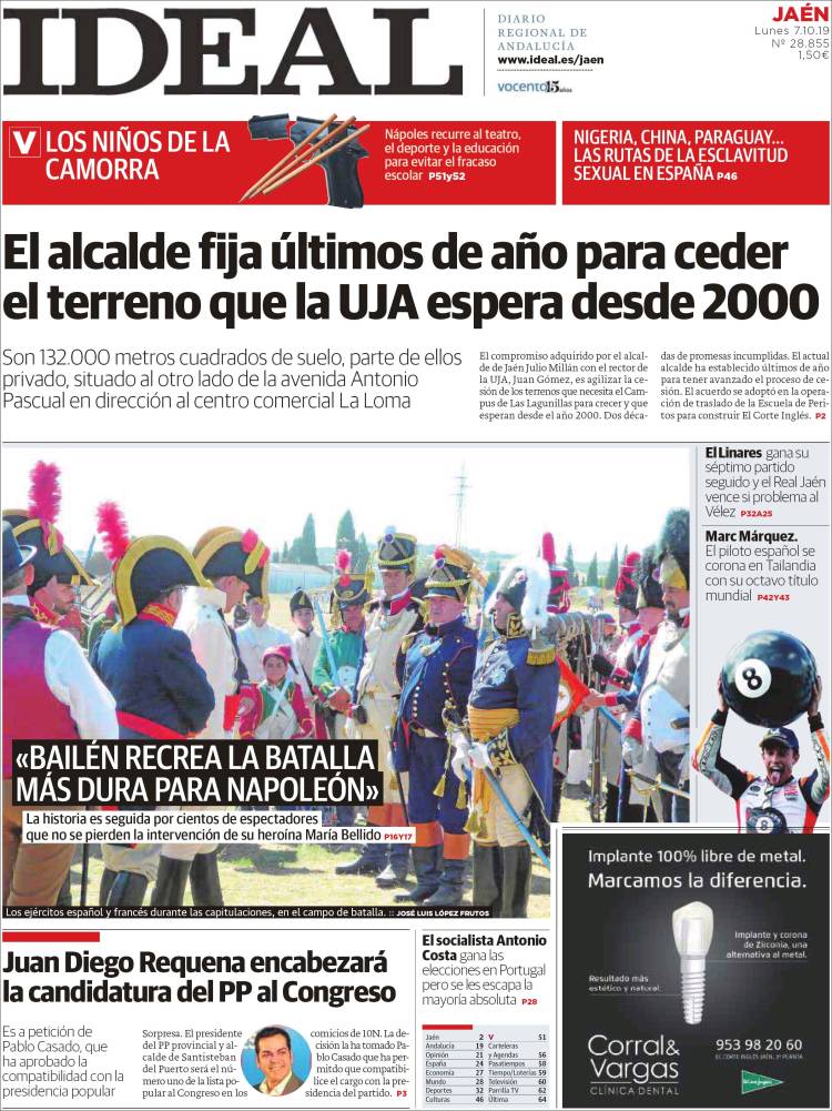Portada de El Ideal de Jaén (España)
