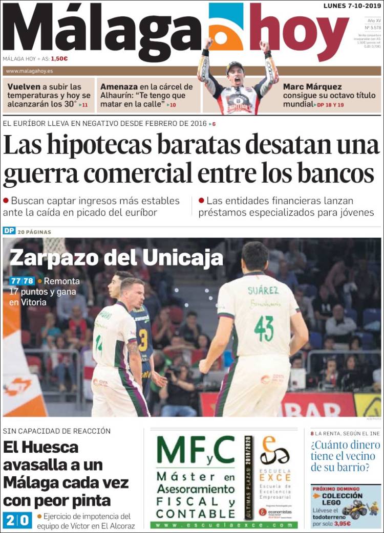 Portada de Málaga Hoy (España)