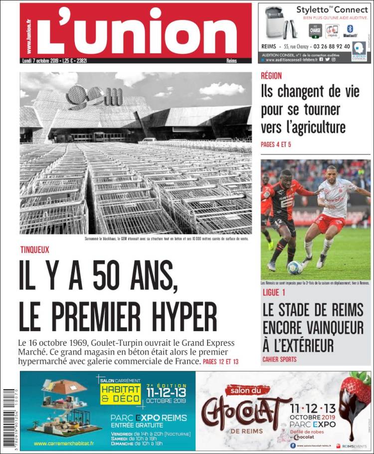 Portada de L'Union (Francia)