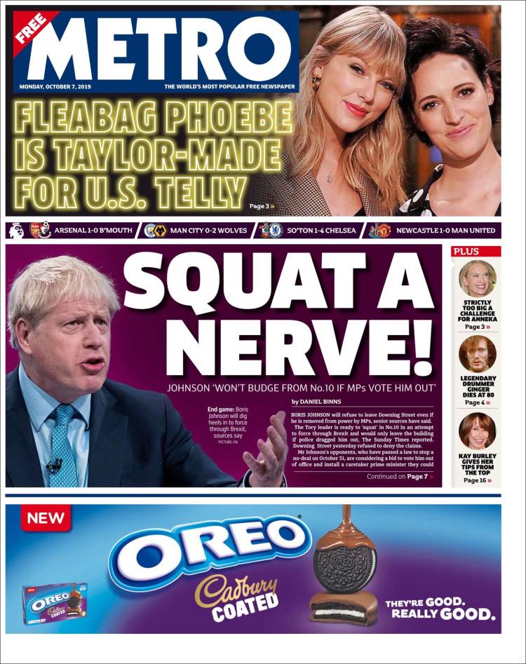 Portada de Metro (Reino Unido)