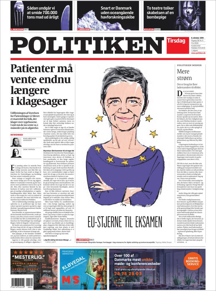 Portada de Politiken (Dinamarca)