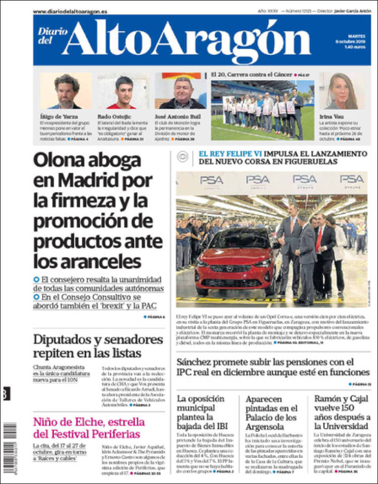 Portada de Diario del AltoAragón (Espa&ntilde;a)