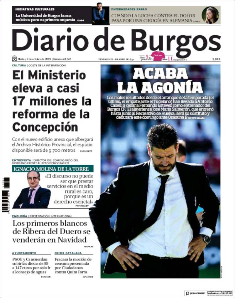 Portada de Diario de Burgos (Espa&ntilde;a)
