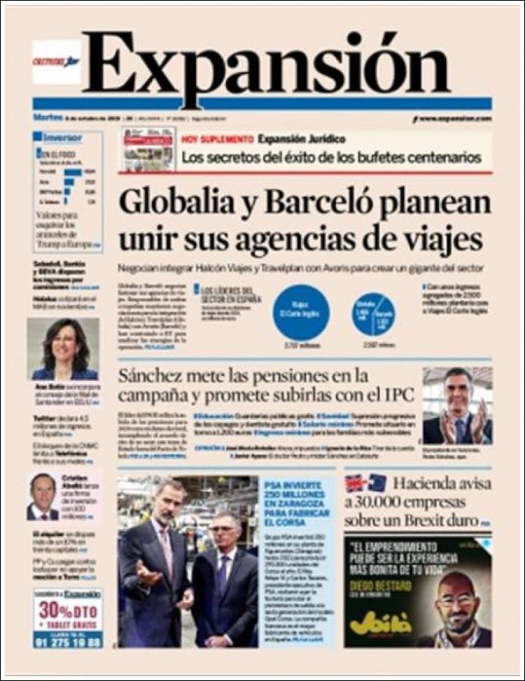 Portada de Expansión (Espa&ntilde;a)