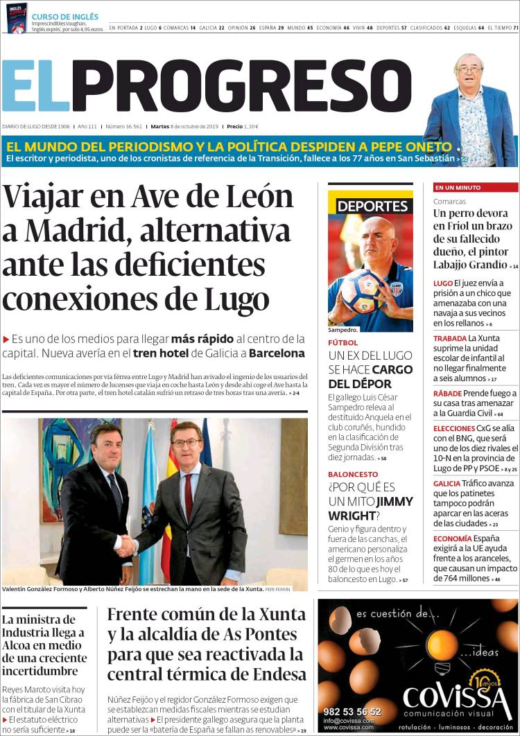 Portada de El Progreso (Espa&ntilde;a)