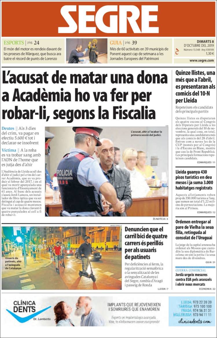 Portada de Segre (Espa&ntilde;a)