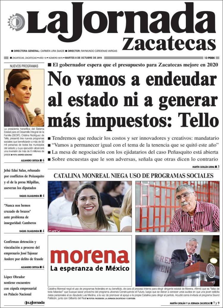 Portada de Jornada de Zacatecas (México)