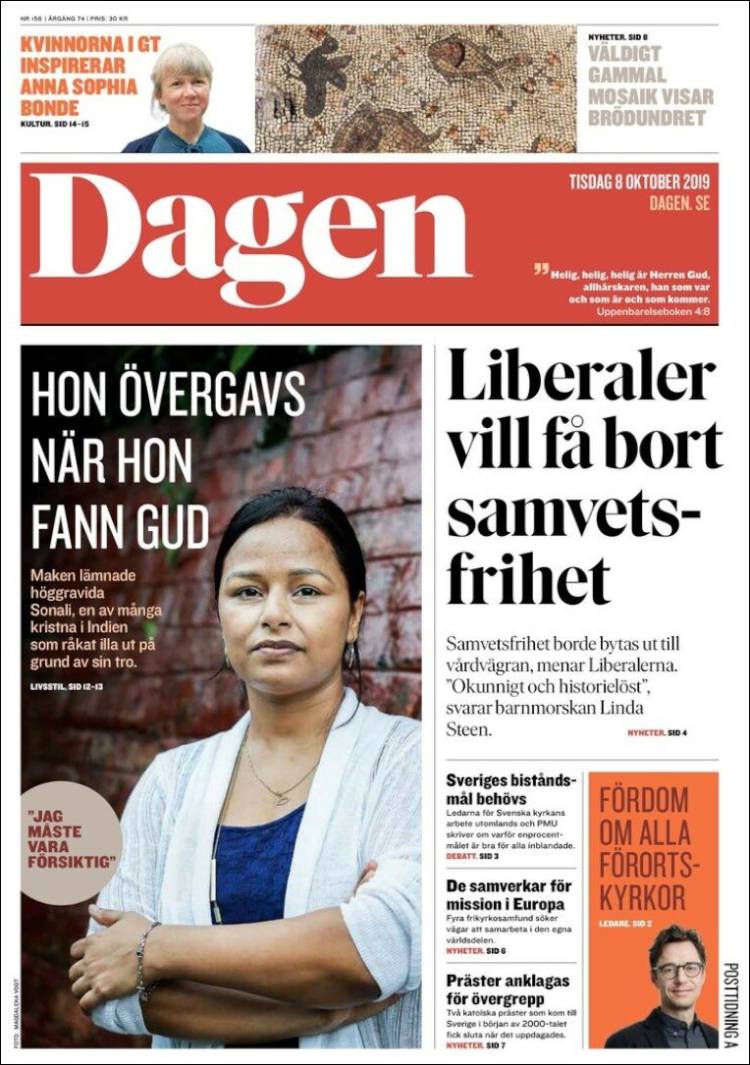 Portada de Dagen (Suecia)