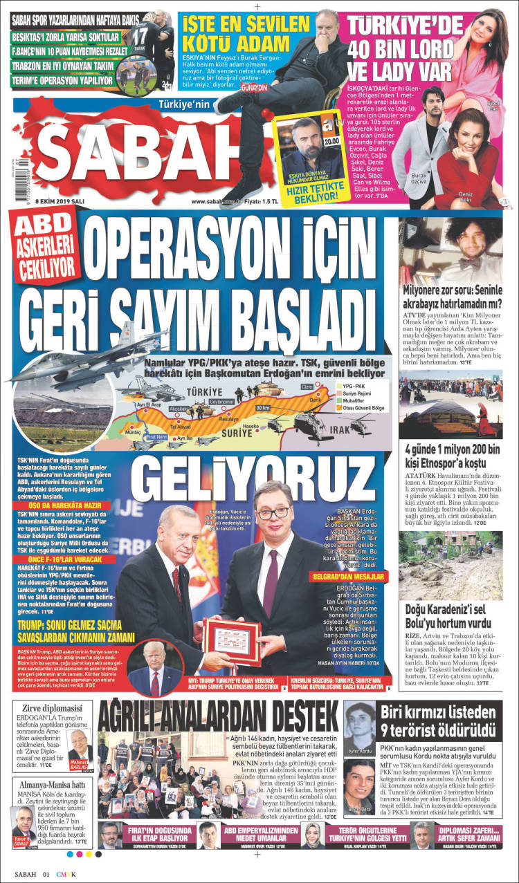 Portada de Sabah (Turqu&iacute;a)