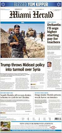 Portada de Miami Herald (USA)