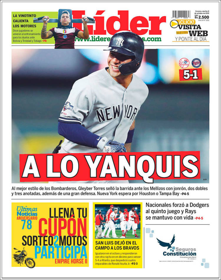 Portada de Lider en deportes (Venezuela)
