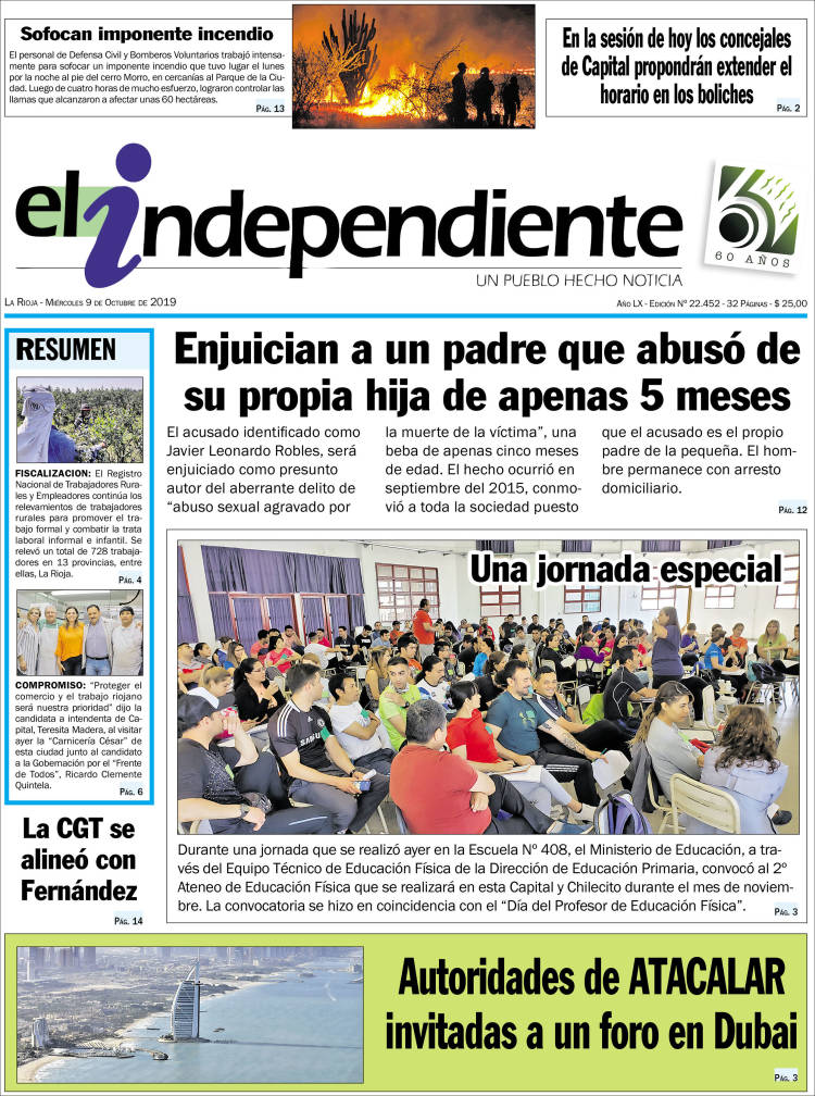 Portada de El Independiente (Argentina)