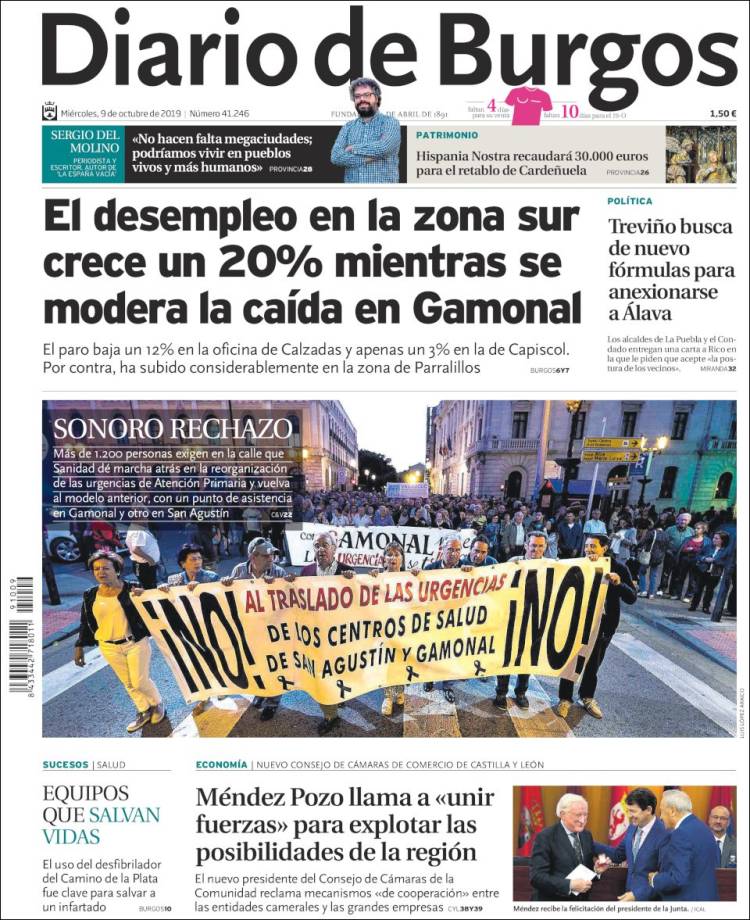 Portada de Diario de Burgos (España)