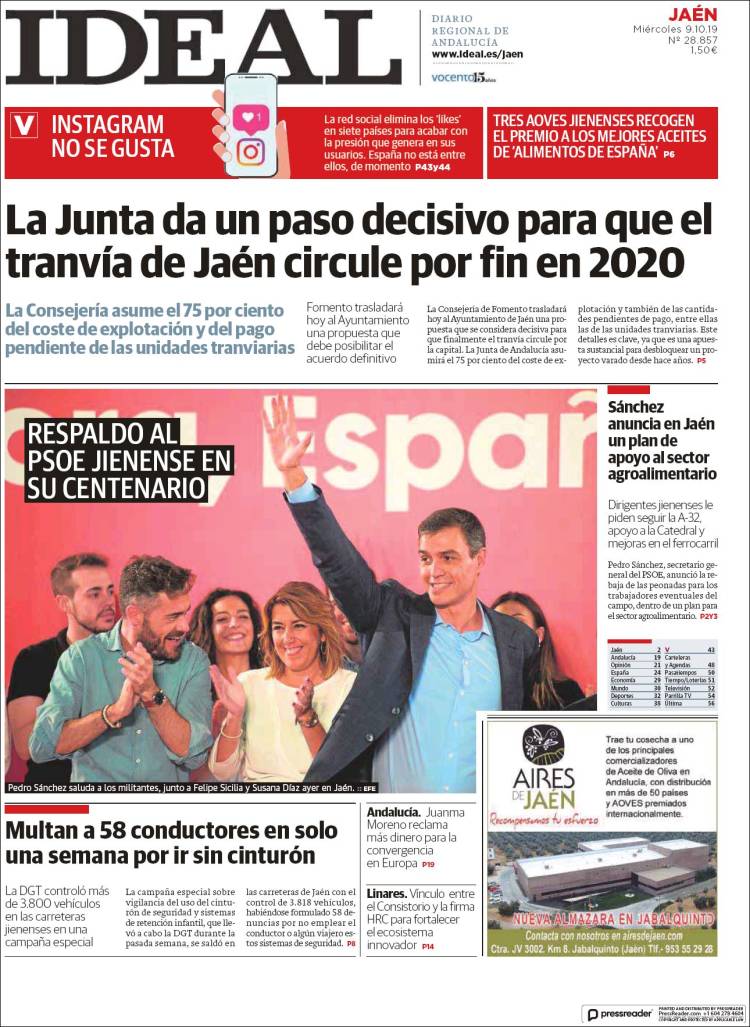 Portada de El Ideal de Jaén (España)